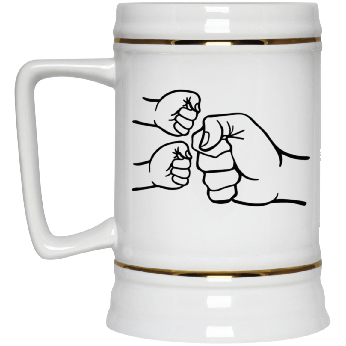 Fist Dad and Children Beer Stein 22oz.