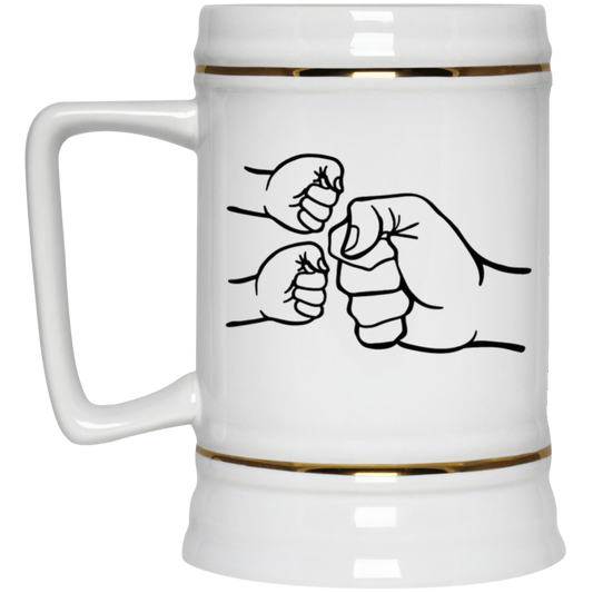 Fist Dad and Children Beer Stein 22oz.