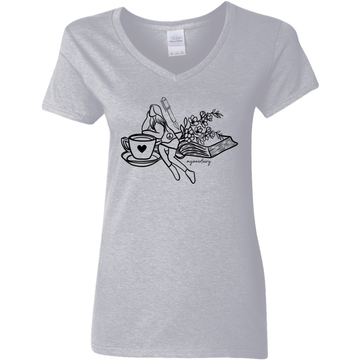 Journaling & Tea Ladies  V-Neck T-Shirt