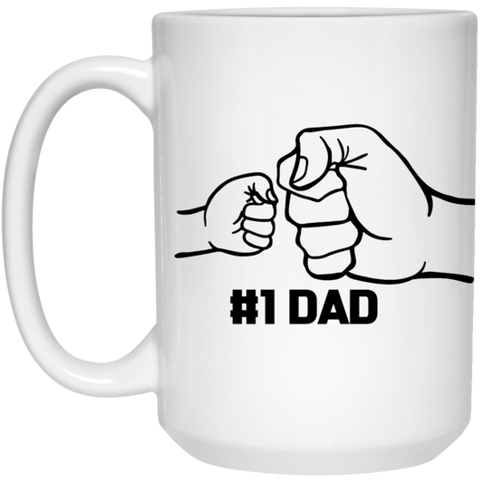 # 1 Dad 15 oz. White Mug