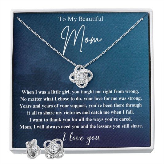 To My Beautiful Mom Love Knot Set